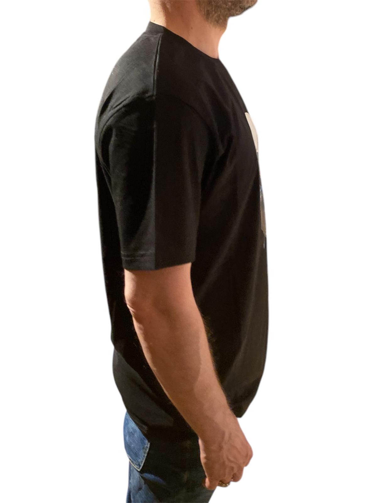 Soul Split Skull Shirt – Schwarzes T-Shirt mit Totenkopf & Farb-Drip – Aaron Bane Streetwear – Bild 2